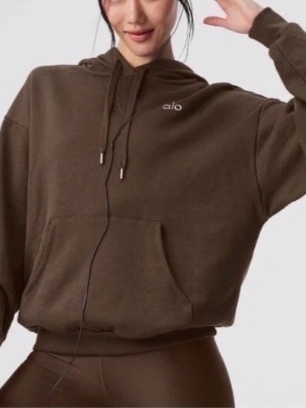 ALO Yoga Olive Green Pullover Hoodie